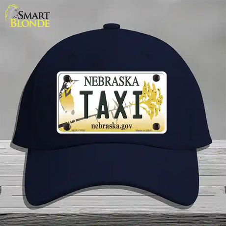 Taxi Nebraska Novelty License Plate Hat Cotton / Navy