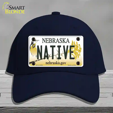 Native Nebraska Novelty License Plate Hat Cotton / Navy