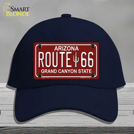 Route 66 Arizona Red Novelty License Plate Hat Cotton / Navy