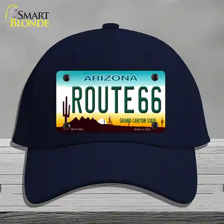 Route 66 Arizona Novelty License Plate Hat Cotton / Navy