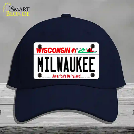 Milwaukee Wisconsin Novelty License Plate Hat Cotton / Navy