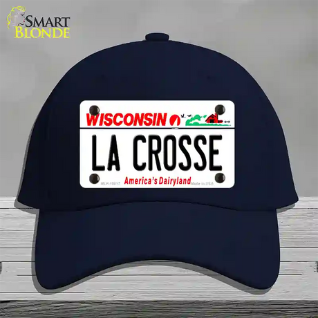 La Crosse Wisconsin Novelty License Plate Hat Cotton / Navy