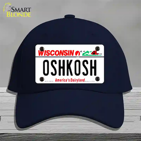 Oshkosh Wisconsin Novelty License Plate Hat Cotton / Navy