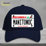 Manitowoc Wisconsin Novelty License Plate Hat Cotton / Navy