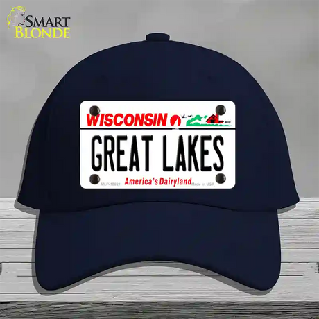 Great Lakes Wisconsin Novelty License Plate Hat Cotton / Navy