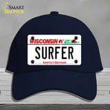 Surfer Wisconsin Novelty License Plate Hat Cotton / Navy