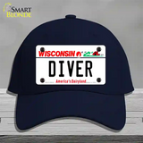 Diver Wisconsin Novelty License Plate Hat Cotton / Navy