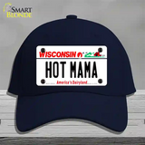 Hot Mama Wisconsin Novelty License Plate Hat Cotton / Navy