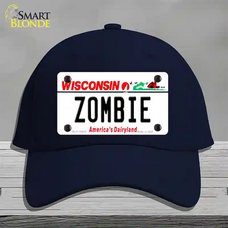 Zombie Wisconsin Novelty License Plate Hat Cotton / Navy