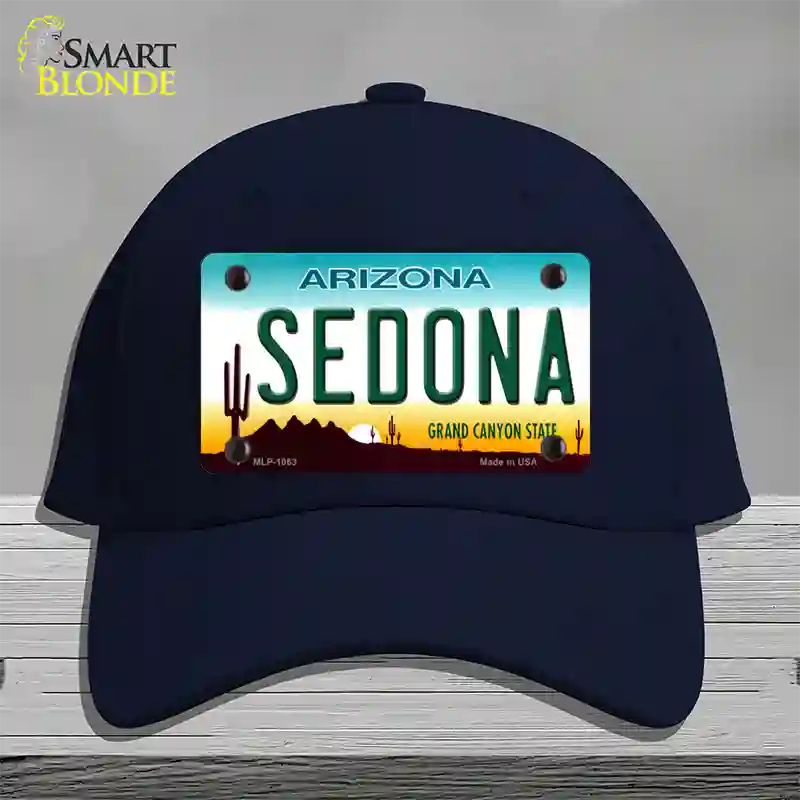 Sedona Arizona Novelty License Plate Hat Cotton / Navy