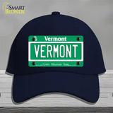 Vermont Green Mountain State Novelty License Plate Hat Cotton / Navy