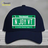 N Joy VT Vermont Novelty License Plate Hat Cotton / Navy