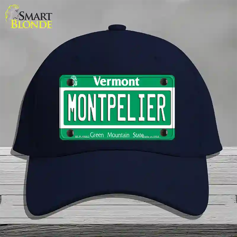 Montpelier Vermont Novelty License Plate Hat Cotton / Navy