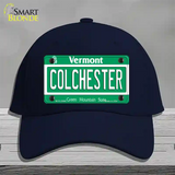 Colchester Vermont Novelty License Plate Hat Cotton / Navy