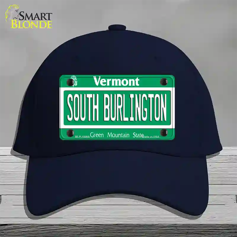 South Burlington Vermont Novelty License Plate Hat Cotton / Navy