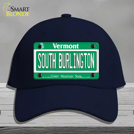 South Burlington Vermont Novelty License Plate Hat Cotton / Navy