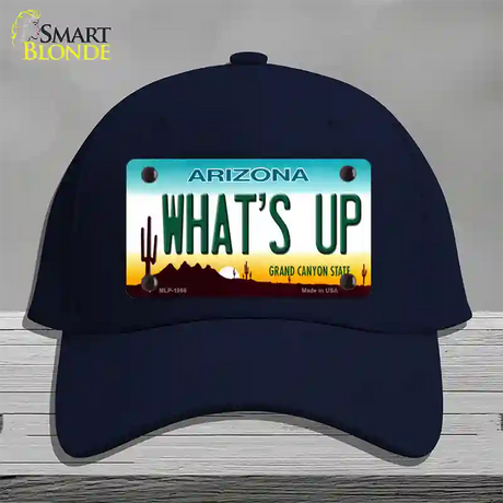 Whats Up Novelty License Plate Hat Cotton / Navy