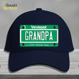 Grandpa Vermont Novelty License Plate Hat Cotton / Navy