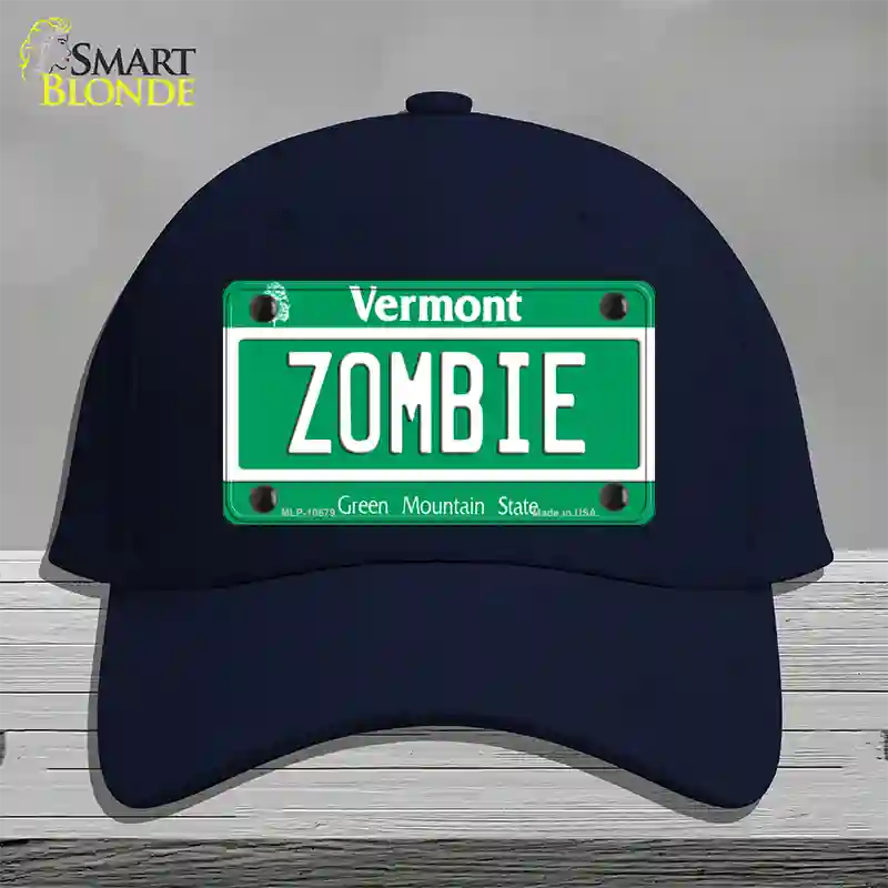 Zombie Vermont Novelty License Plate Hat Cotton / Navy