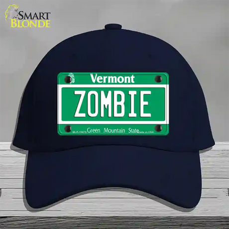 Zombie Vermont Novelty License Plate Hat Cotton / Navy