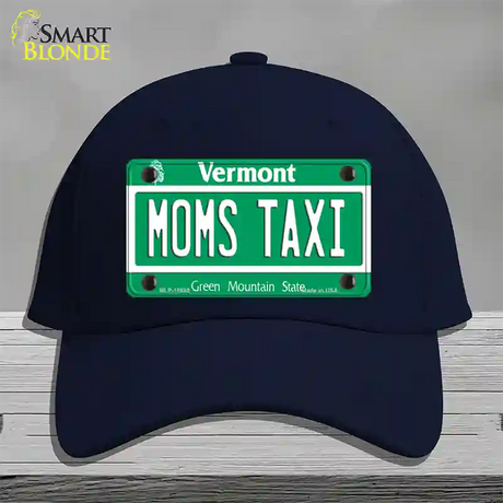 Moms Taxi Vermont Novelty License Plate Hat Cotton / Navy