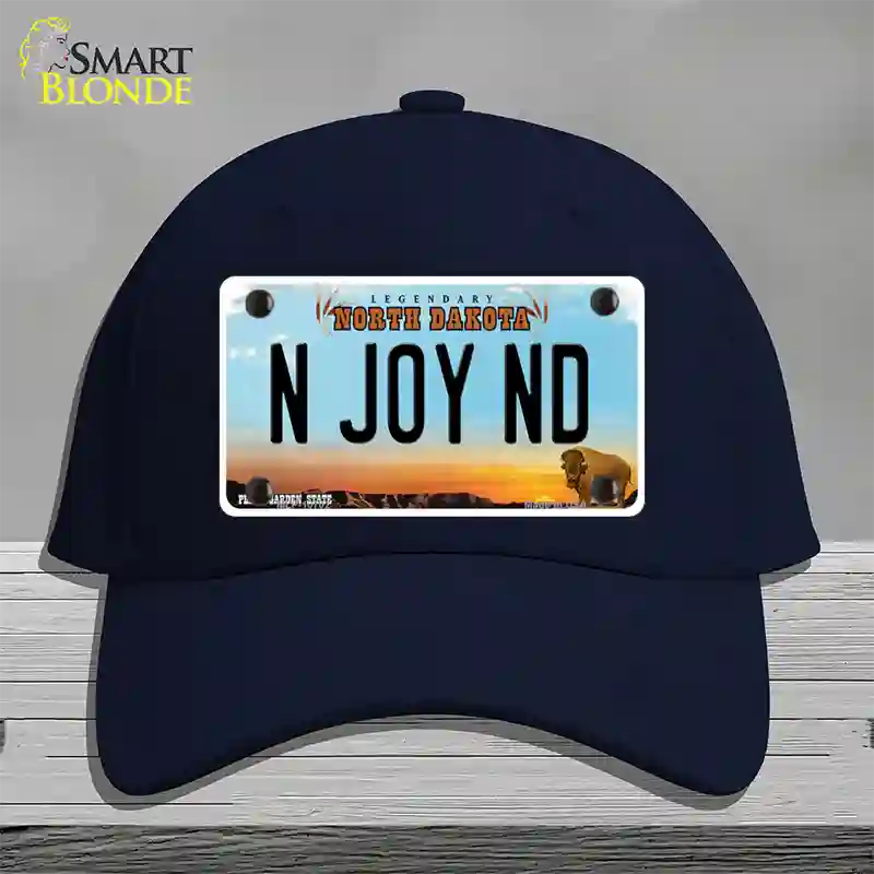 N Joy ND North Dakota Novelty License Plate Hat Cotton / Navy