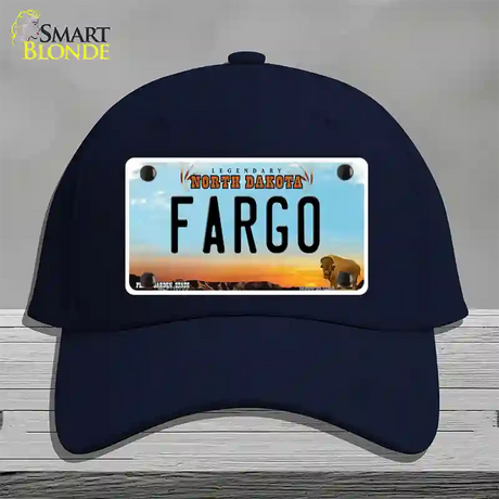 Fargo North Dakota Novelty License Plate Hat Cotton / Navy