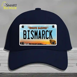 Bismarck North Dakota Novelty License Plate Hat Cotton / Navy