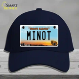 Minot North Dakota Novelty License Plate Hat Cotton / Navy