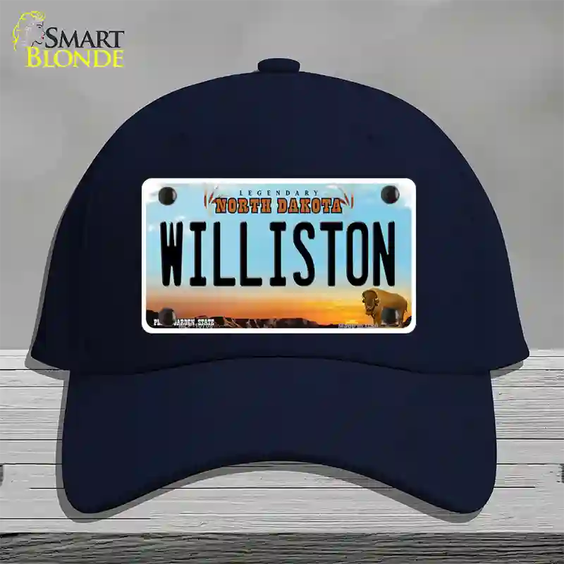 Williston North Dakota Novelty License Plate Hat Cotton / Navy