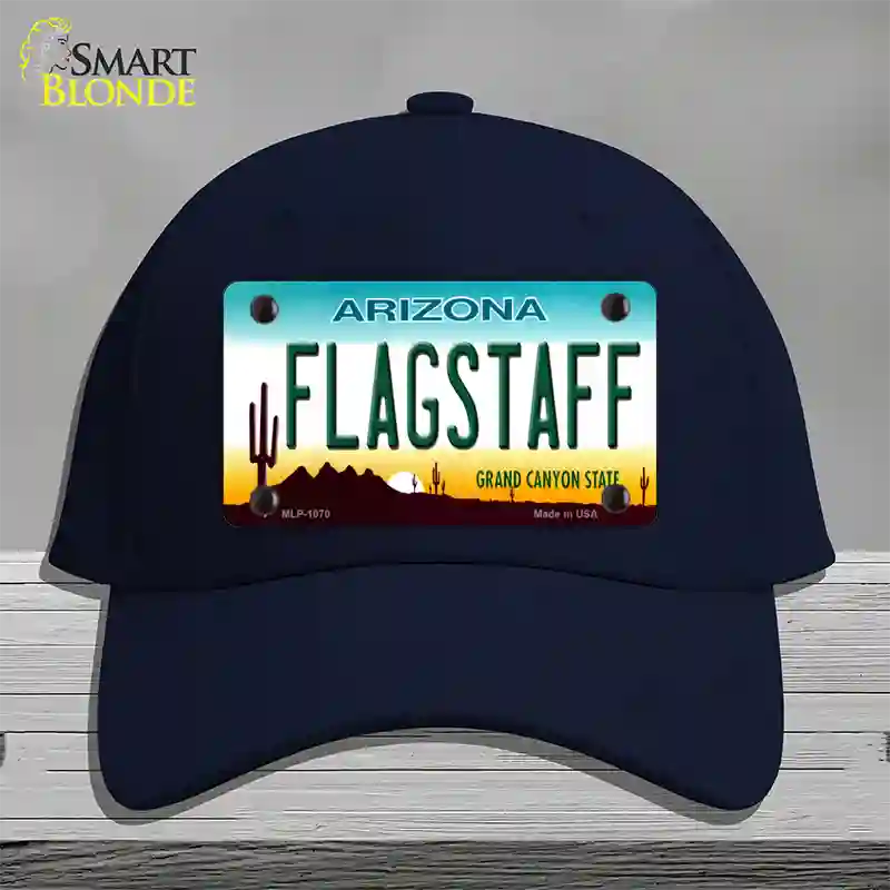 Flagstaff Arizona Novelty License Plate Hat Cotton / Navy