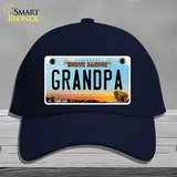 Grandpa North Dakota Novelty License Plate Hat Cotton / Navy