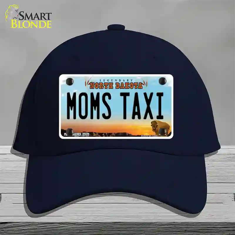 Moms Taxi North Dakota Novelty License Plate Hat Cotton / Navy