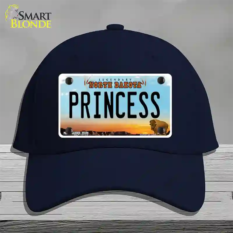 Princess North Dakota Novelty License Plate Hat Cotton / Navy