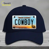 Cowboy North Dakota Novelty License Plate Hat Cotton / Navy