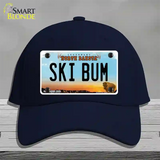 Ski Bum North Dakota Novelty License Plate Hat Cotton / Navy