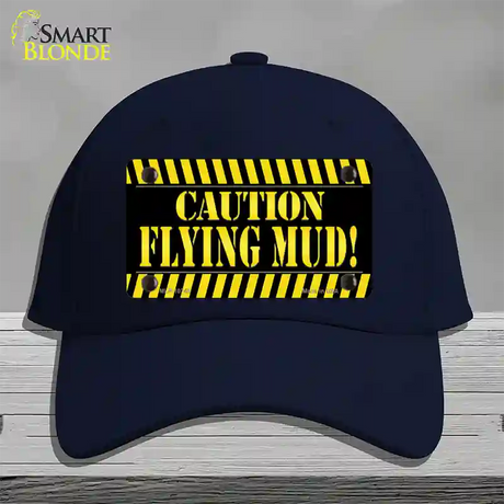 Caution Flying Mud Novelty License Plate Hat Cotton / Navy