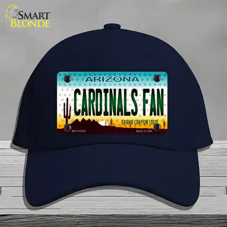 Cardinals Fan Arizona Novelty License Plate Hat Cotton / Navy