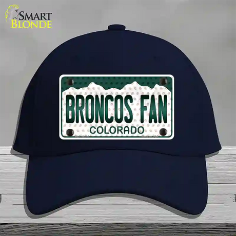 Broncos Fan Colorado Novelty License Plate Hat Cotton / Navy