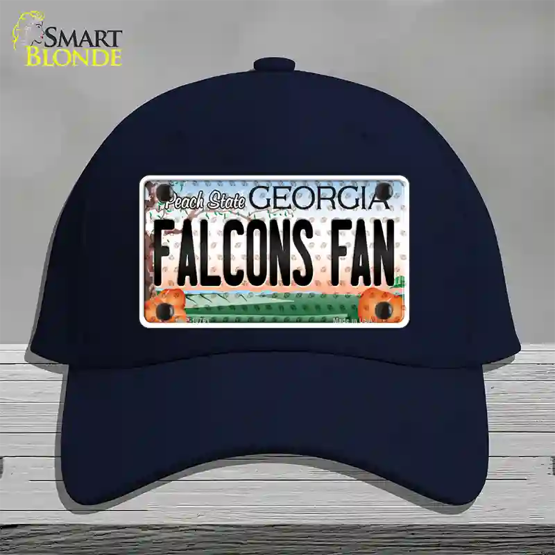 Falcons Fan Georgia Novelty License Plate Hat Cotton / Navy