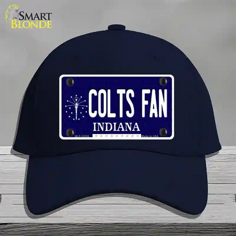 Colts Fan Indiana Novelty License Plate Hat Cotton / Navy