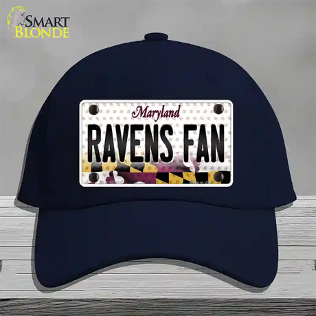 Ravens Fan Maryland Novelty License Plate Hat Cotton / Navy