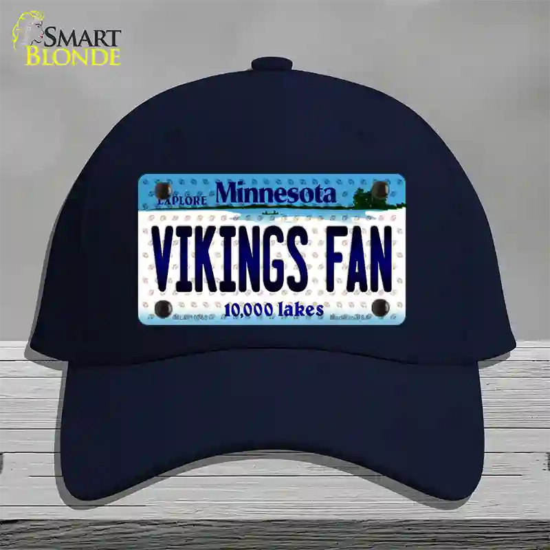 Vikings Fan Minnesota Novelty License Plate Hat Cotton / Navy