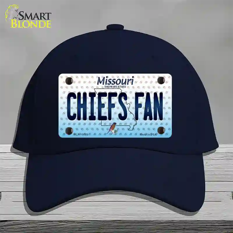 Chiefs Fan Missouri Novelty License Plate Hat Cotton / Navy