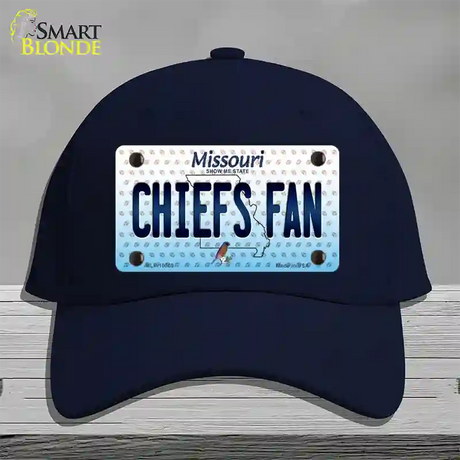 Chiefs Fan Missouri Novelty License Plate Hat Cotton / Navy