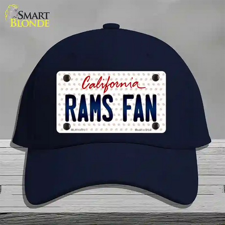 Rams Fan California Novelty License Plate Hat Cotton / Navy