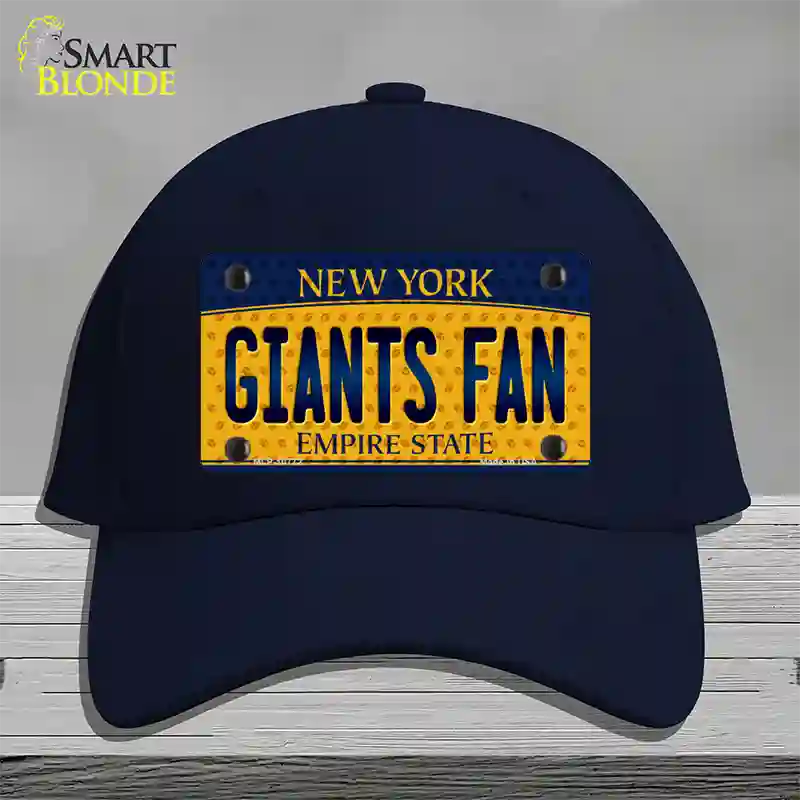 Giants Fan New York Novelty License Plate Hat Cotton / Navy