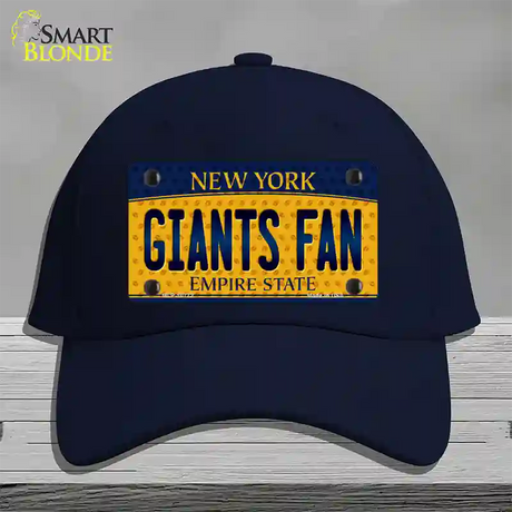 Giants Fan New York Novelty License Plate Hat Cotton / Navy