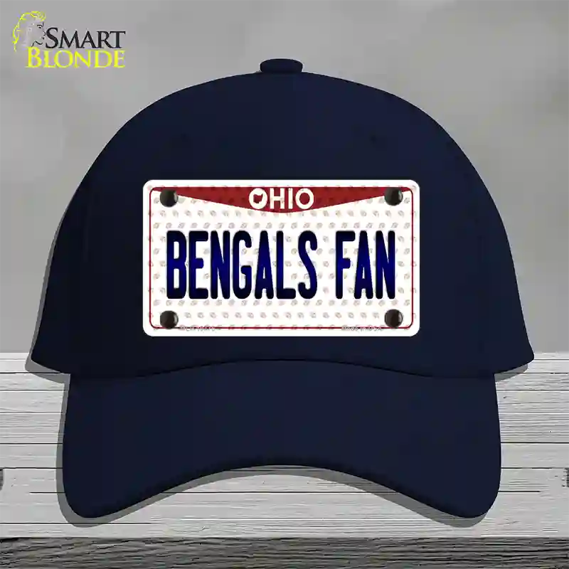 Bengals Fan Ohio Novelty License Plate Hat Cotton / Navy