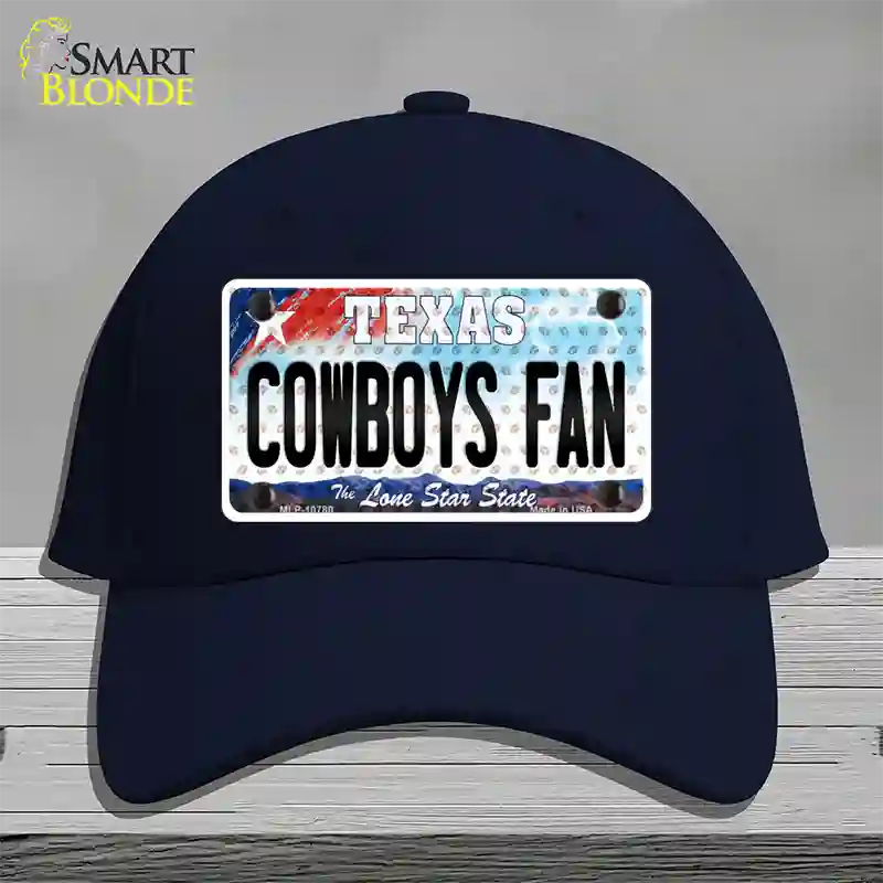 Cowboys Fan Texas Novelty License Plate Hat Cotton / Navy